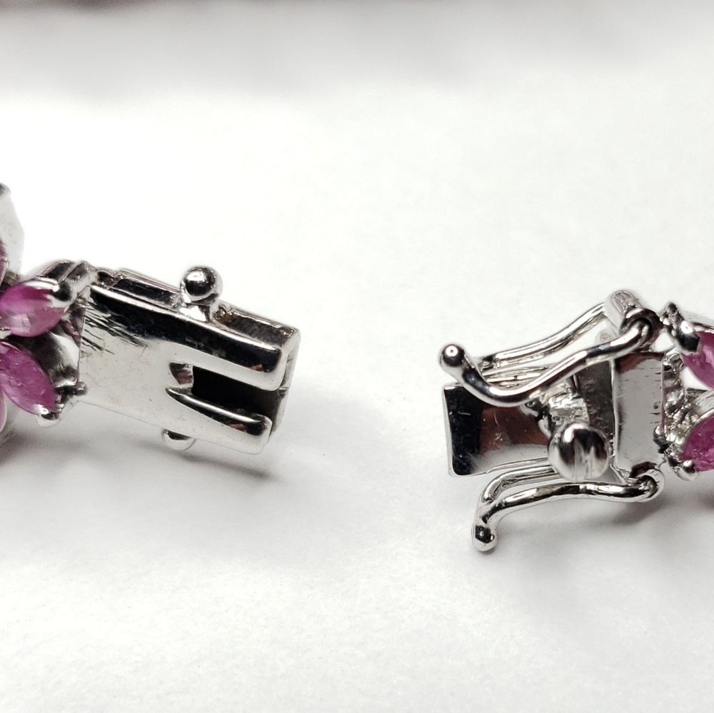 8ct Ruby Sterling Silver Bracelet - image 5